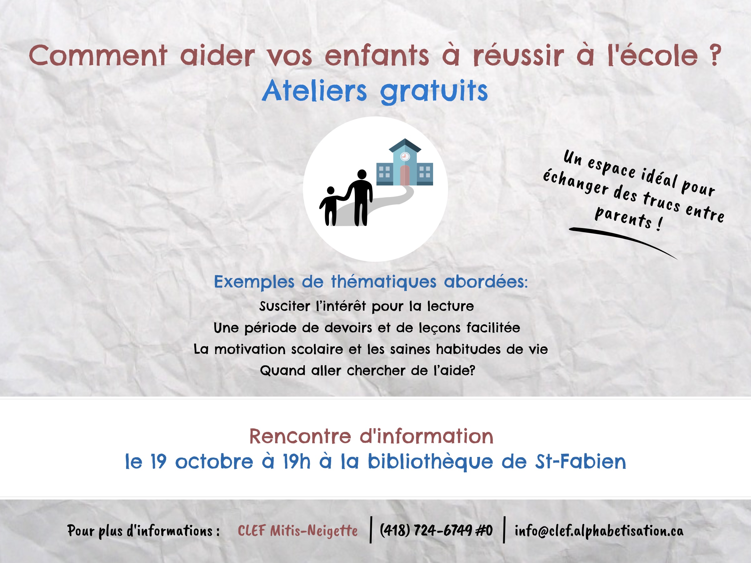 Rencontre d’information sur les ateliers CLEF